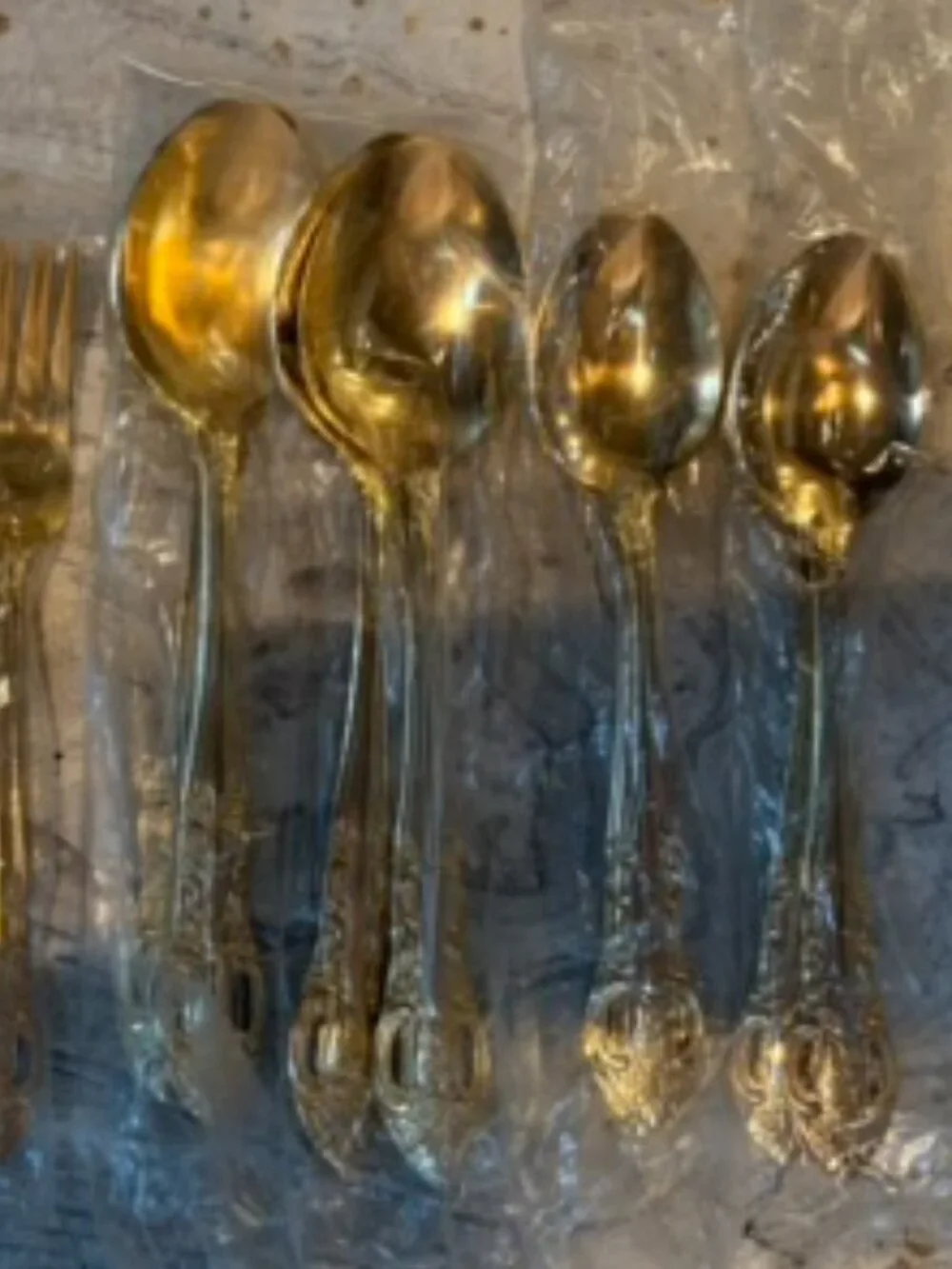 H.F. LTD Versailles 24kt Gold plated Stainless Flatware Set NWB